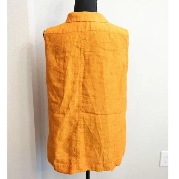 Lafayette New York Sleeveless Linen Ladies Size Medium Blouse - Picture 2 of 7